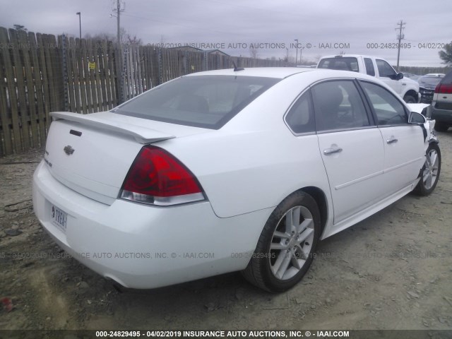 2G1WC5E36C1148205 - 2012 CHEVROLET IMPALA LTZ WHITE photo 4