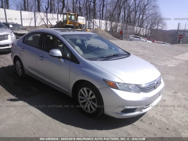 2HGFB2F97CH504486 - 2012 HONDA CIVIC EXL SILVER photo 1