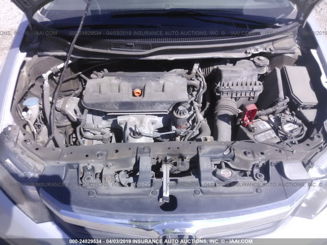 2HGFB2F97CH504486 - 2012 HONDA CIVIC EXL SILVER photo 10