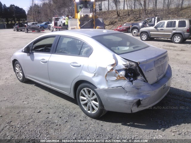 2HGFB2F97CH504486 - 2012 HONDA CIVIC EXL SILVER photo 3