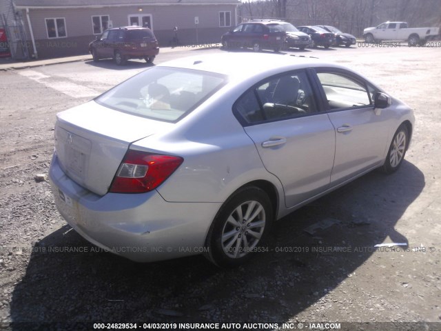 2HGFB2F97CH504486 - 2012 HONDA CIVIC EXL SILVER photo 4