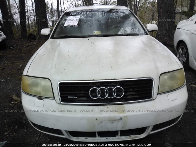 WAULT64B73N018714 - 2003 AUDI A6 3.0 QUATTRO WHITE photo 6