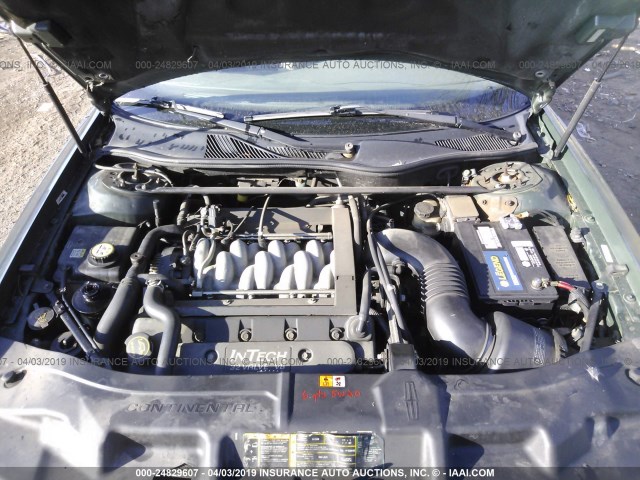 1LNHM97V61Y662886 - 2001 LINCOLN CONTINENTAL  绿色 照片 10