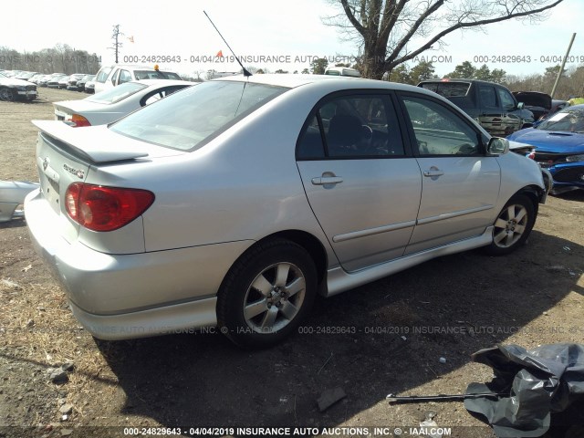 1NXBR32E15Z494809 - 2005 TOYOTA COROLLA CE/LE/S SILVER photo 4