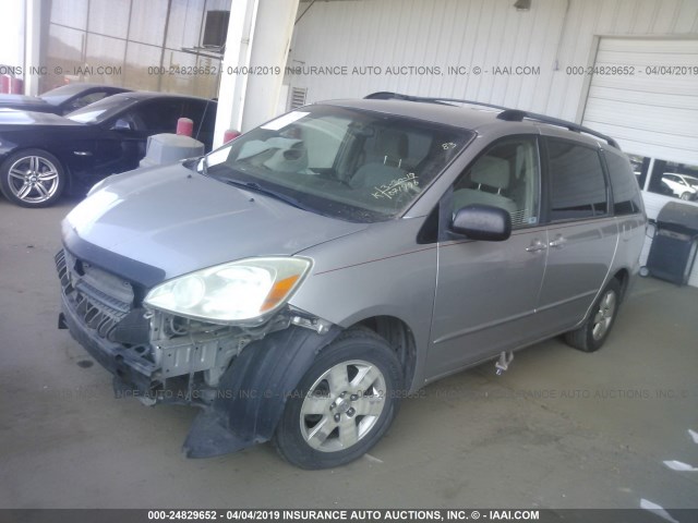 5TDZA23C04S071496 - 2004 TOYOTA SIENNA CE/LE SILVER photo 2