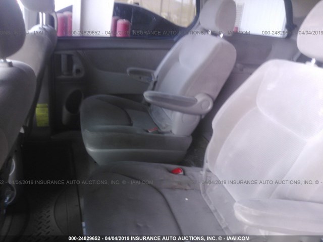 5TDZA23C04S071496 - 2004 TOYOTA SIENNA CE/LE SILVER photo 8