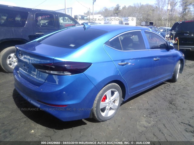 5NPD84LF1HH032911 - 2017 HYUNDAI ELANTRA SE/VALUE/LIMITED BLUE photo 4