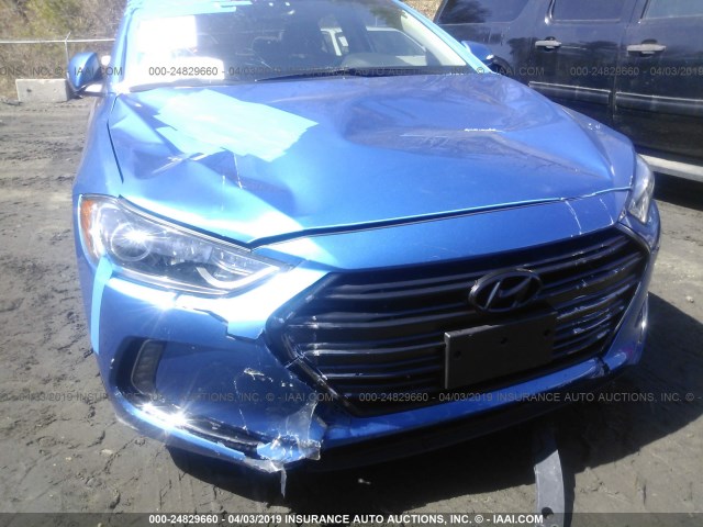 5NPD84LF1HH032911 - 2017 HYUNDAI ELANTRA SE/VALUE/LIMITED BLUE photo 6