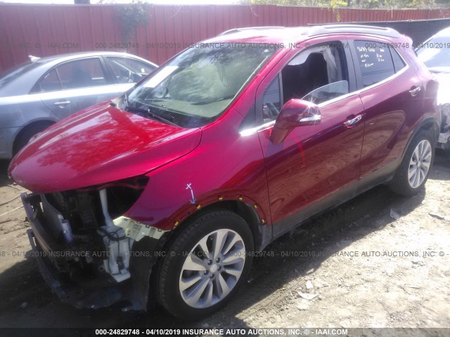 KL4CJASB8JB551744 - 2018 BUICK ENCORE PREFERRED RED photo 2