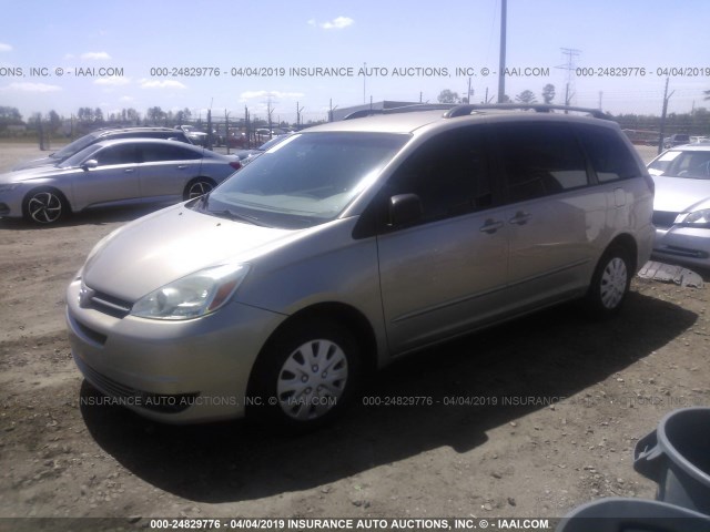 5TDZA23C64S187978 - 2004 TOYOTA SIENNA CE/LE GOLD photo 2