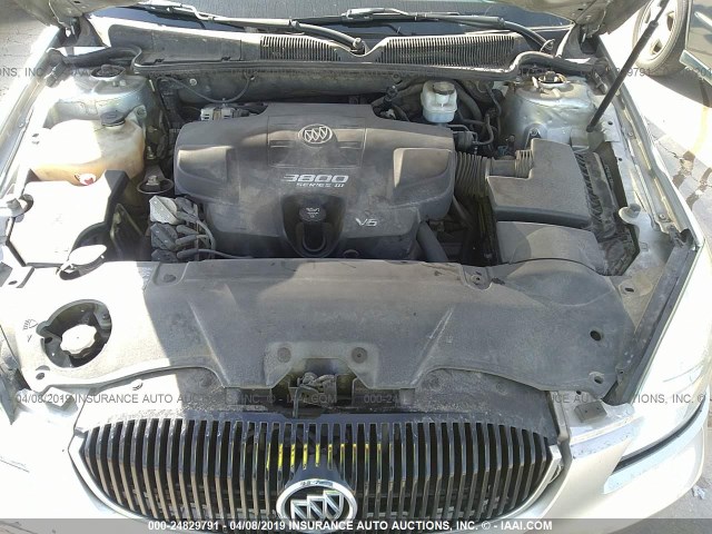 1G4HD57268U179186 - 2008 BUICK LUCERNE CXL SILVER photo 10