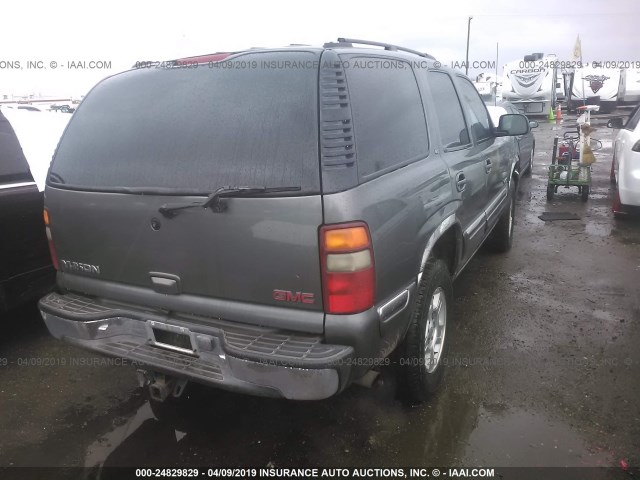 1GKEK13TX1R164935 - 2001 GMC YUKON GRAY photo 4