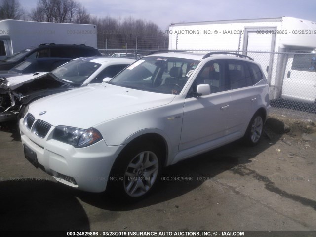 WBXPA934X6WD31842 - 2006 BMW X3 3.0I WHITE photo 2