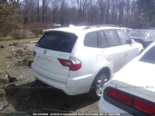 WBXPA934X6WD31842 - 2006 BMW X3 3.0I WHITE photo 4