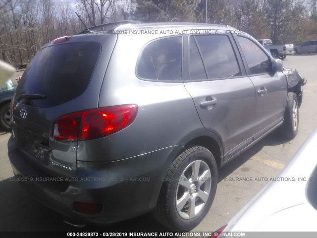 5NMSH13E69H297299 - 2009 HYUNDAI SANTA FE SE/LIMITED GRAY photo 4