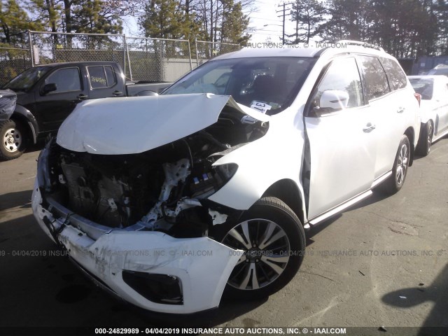 5N1DR2MM0HC679838 - 2017 NISSAN PATHFINDER S/SV/SL/PLATINUM WHITE photo 2