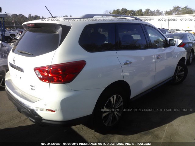 5N1DR2MM0HC679838 - 2017 NISSAN PATHFINDER S/SV/SL/PLATINUM WHITE photo 4