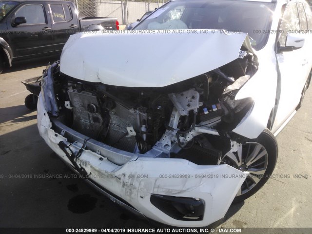5N1DR2MM0HC679838 - 2017 NISSAN PATHFINDER S/SV/SL/PLATINUM WHITE photo 6