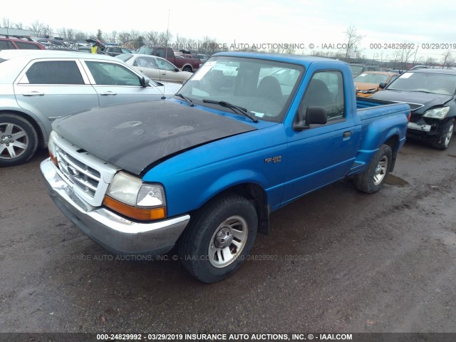 1FTYR10C5XUA51912 - 1999 FORD RANGER BLUE photo 2