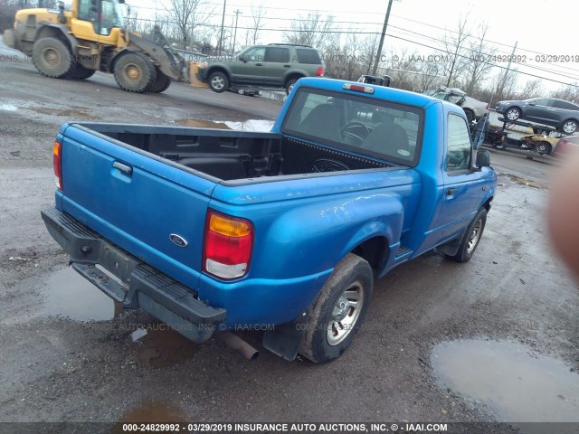 1FTYR10C5XUA51912 - 1999 FORD RANGER BLUE photo 4