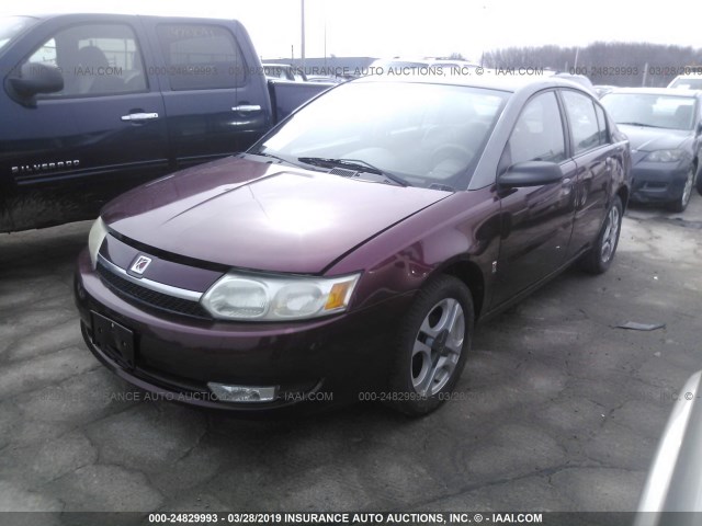 1G8AK52F03Z108965 - 2003 SATURN ION LEVEL 3 MAROON photo 2