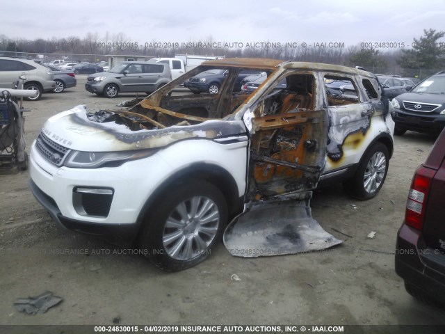 SALVR2BGXGH144323 - 2016 LAND ROVER RANGE ROVER EVOQU HSE WHITE photo 2