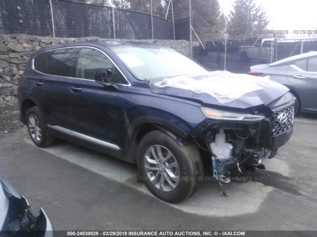 5NMS33AD4KH050146 - 2019 HYUNDAI SANTA FE BLUE photo 1