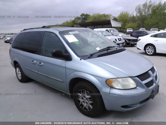 2D4GP44373R231870 - 2003 DODGE GRAND CARAVAN SPORT BLUE photo 1