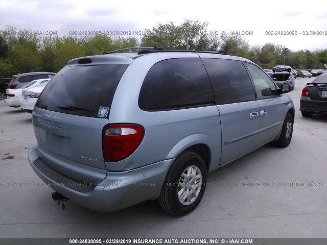 2D4GP44373R231870 - 2003 DODGE GRAND CARAVAN SPORT BLUE photo 4