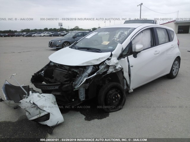 3N1CE2CP2JL352703 - 2018 NISSAN VERSA NOTE S/S PLUS/SV/SL/SR WHITE photo 2