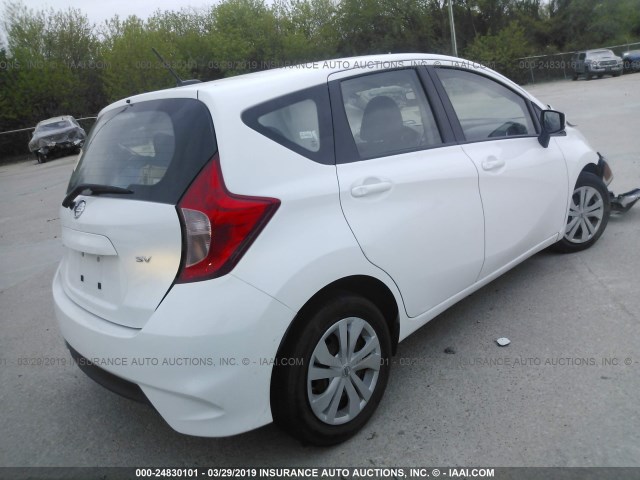 3N1CE2CP2JL352703 - 2018 NISSAN VERSA NOTE S/S PLUS/SV/SL/SR WHITE photo 4