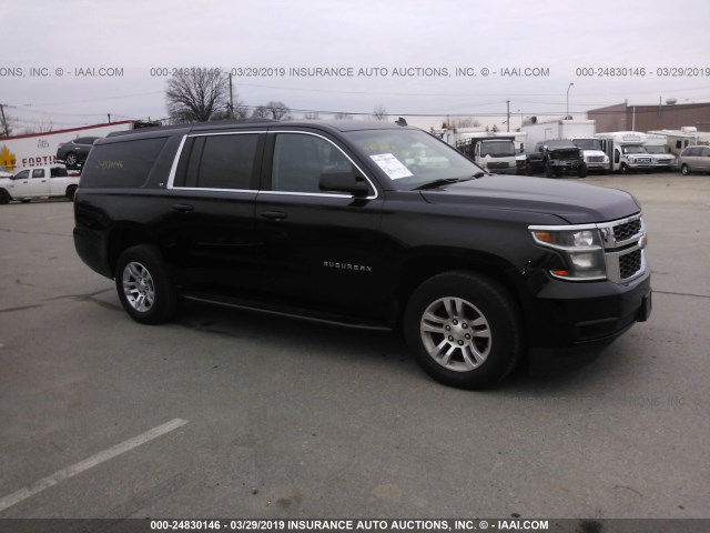 1GNSKJKC5FR163397 - 2015 CHEVROLET SUBURBAN K1500 LT BLACK photo 1