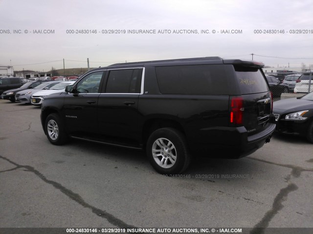 1GNSKJKC5FR163397 - 2015 CHEVROLET SUBURBAN K1500 LT BLACK photo 3