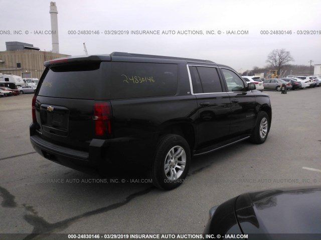 1GNSKJKC5FR163397 - 2015 CHEVROLET SUBURBAN K1500 LT BLACK photo 4