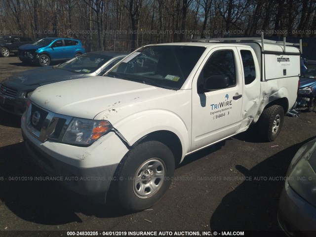 1N6BD0CT3EN707698 - 2014 NISSAN FRONTIER S/SV WHITE photo 2