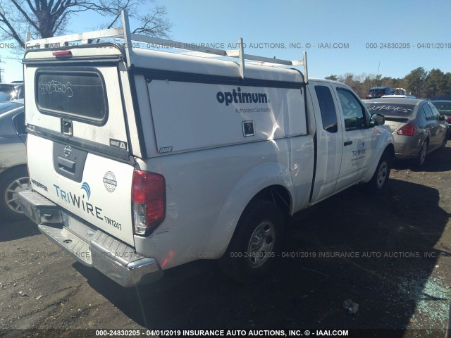 1N6BD0CT3EN707698 - 2014 NISSAN FRONTIER S/SV WHITE photo 4