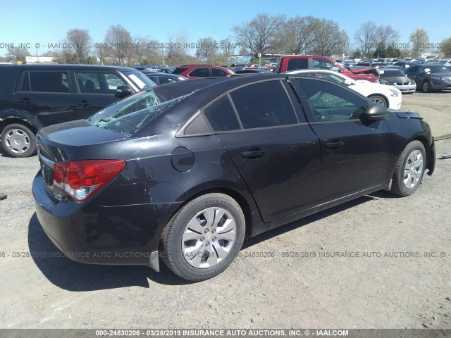 1G1PA5SH4D7314736 - 2013 CHEVROLET CRUZE LS BLACK photo 4