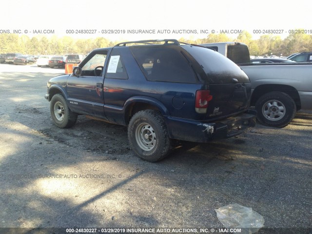 1GNCS18W51K184192 - 2001 CHEVROLET BLAZER BLUE photo 3