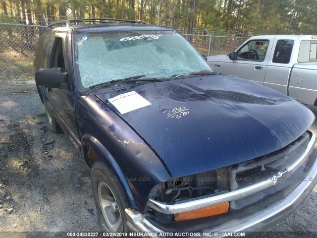 1GNCS18W51K184192 - 2001 CHEVROLET BLAZER BLUE photo 6