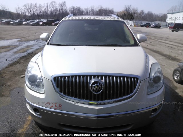 5GAEV23758J111064 - 2008 BUICK ENCLAVE CXL WHITE photo 6