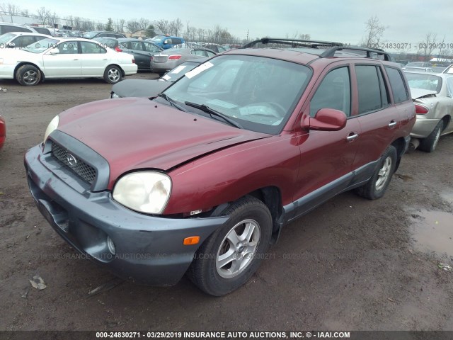 KM8SC73EX3U490665 - 2003 HYUNDAI SANTA FE GLS/LX RED photo 2