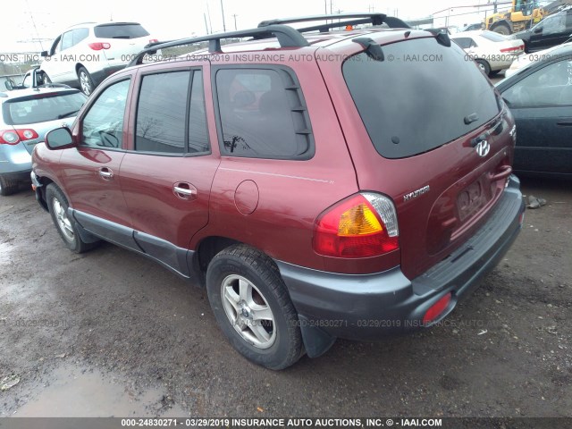 KM8SC73EX3U490665 - 2003 HYUNDAI SANTA FE GLS/LX RED photo 3