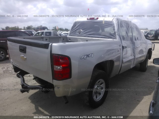 3GCRKSE36AG242353 - 2010 CHEVROLET SILVERADO K1500 LT SILVER photo 4