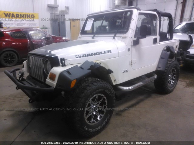 1J4FA49SX6P746565 - 2006 JEEP WRANGLER / TJ SPORT WHITE photo 2