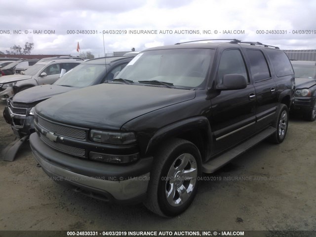 3GNEC16T11G205786 - 2001 CHEVROLET SUBURBAN C1500 BLACK photo 2