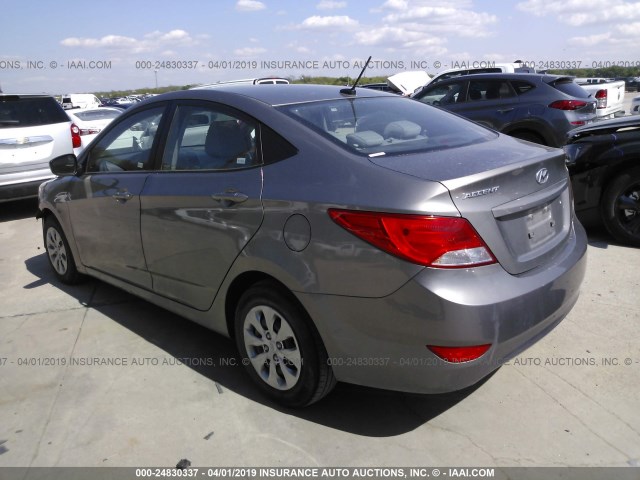 KMHCT4AE7HU368293 - 2017 HYUNDAI ACCENT SE GRAY photo 3