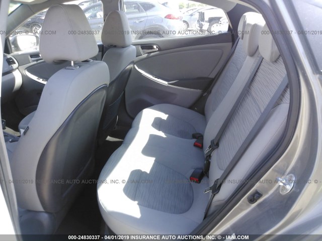 KMHCT4AE7HU368293 - 2017 HYUNDAI ACCENT SE GRAY photo 8