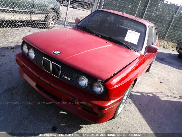 WBSAK0314MAE34260 - 1991 BMW M3 RED photo 2