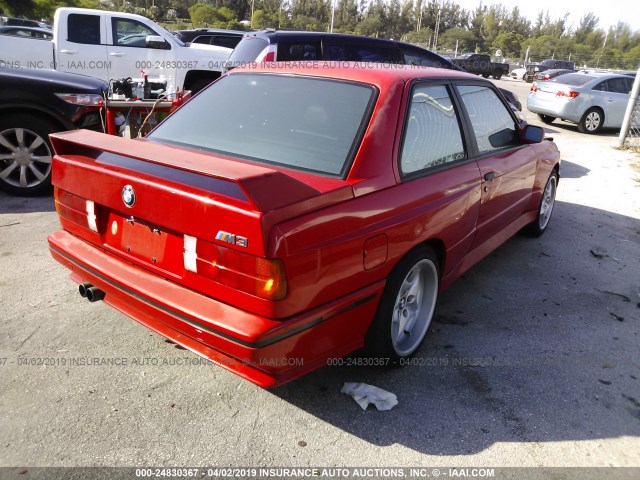 WBSAK0314MAE34260 - 1991 BMW M3 RED photo 4