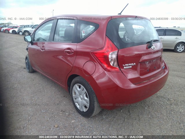 3N1CE2CP1FL403471 - 2015 NISSAN VERSA NOTE S/S PLUS/SV/SL/SR RED photo 3